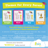 Baby Memory Book for Girls - Jungle Theme | Ronica